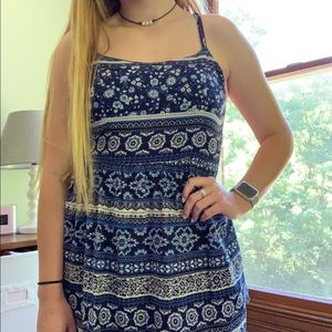 Navy Print Forever 21 Summer Dress